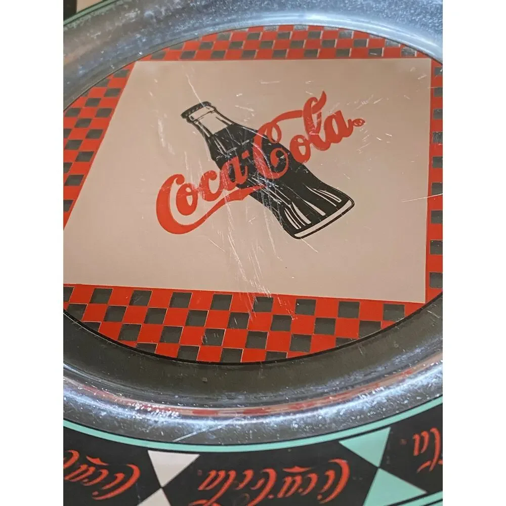 Vintage Arcoroc France Coca-Cola Glass Luncheon Plates Set of 4 9.5